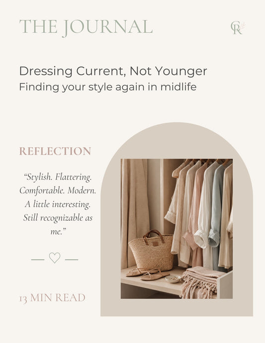 Finding style again in midlife.  Dressing current not younger