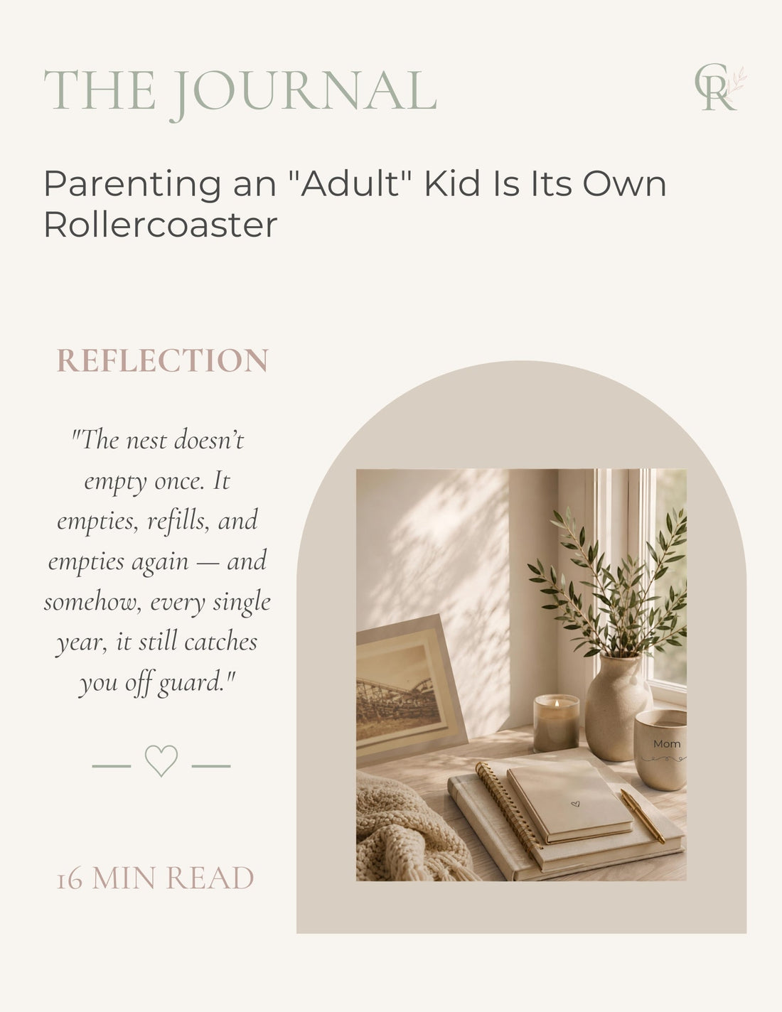 The rollercoaster of emotions every parent feels parenting adult kids.  From college drop offs to coming home again.