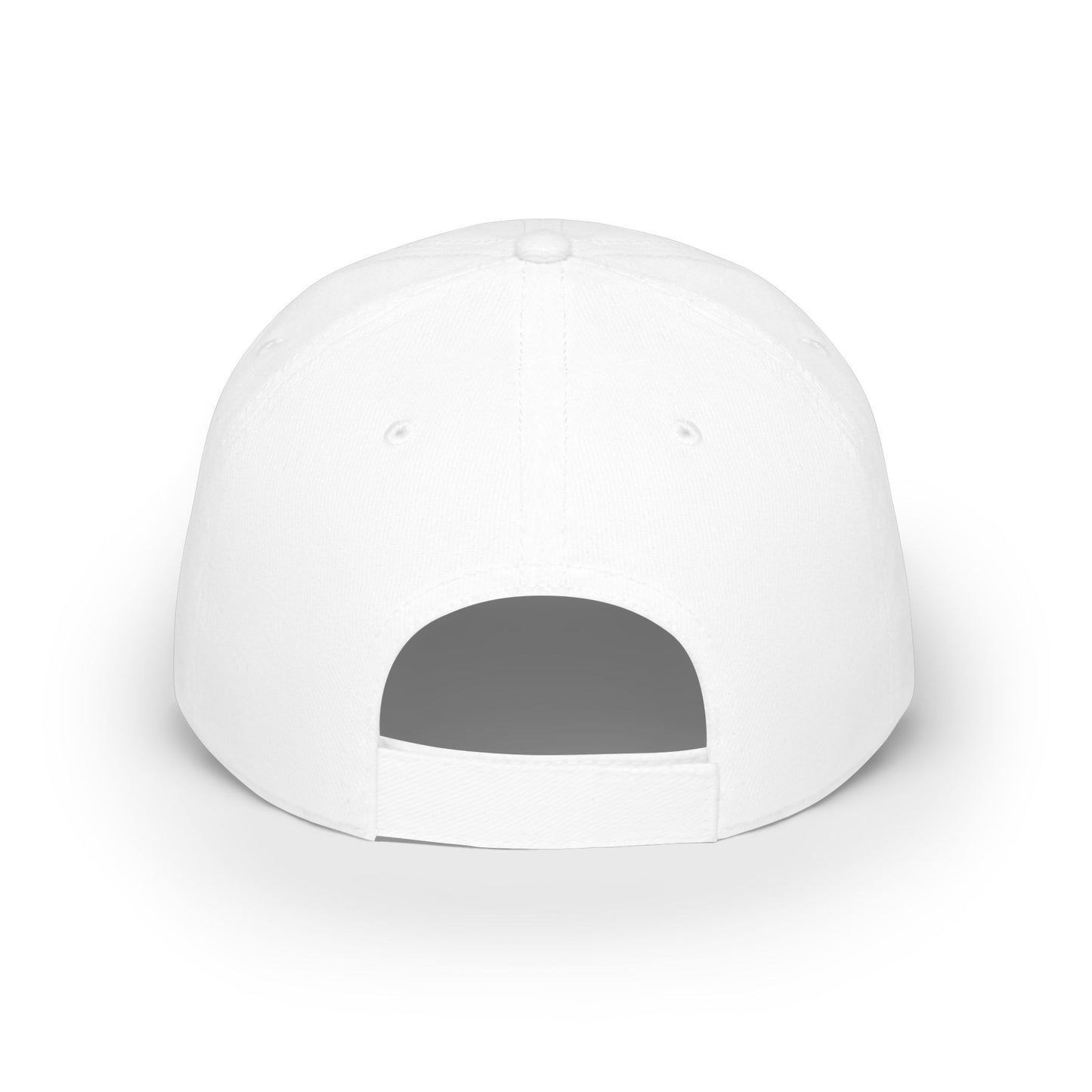 Currently Rebranding Cap | White baseball hat with script text
