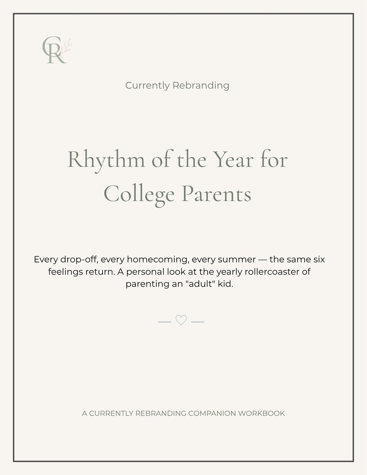 Rhythms of the Year for College Parents